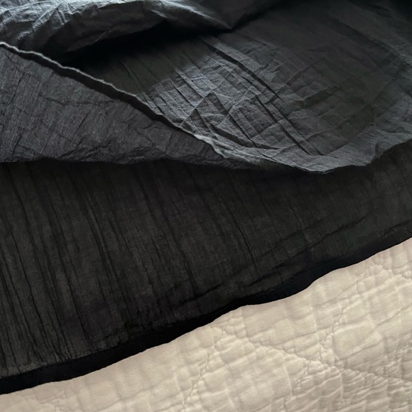 Calvin Klein Off the Shoulder Black and Gold Blouse with Lace Up Detail - Picture 14 of 16